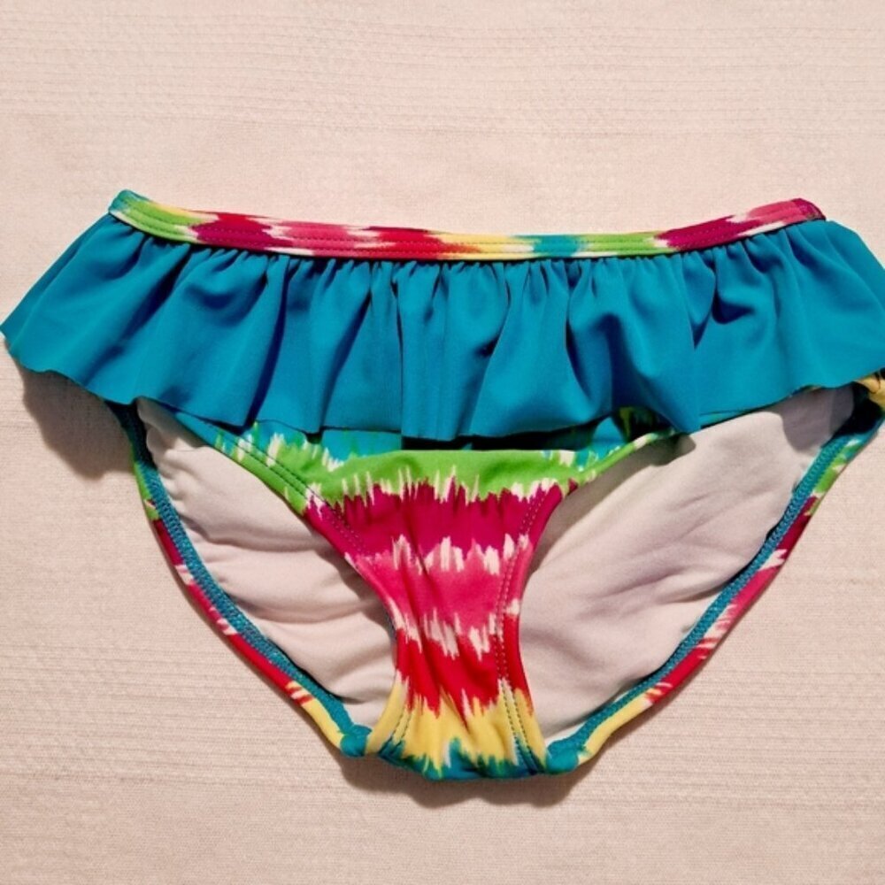Hanna Andersson girls size 5 ruffled girls swim bottoms VGUC